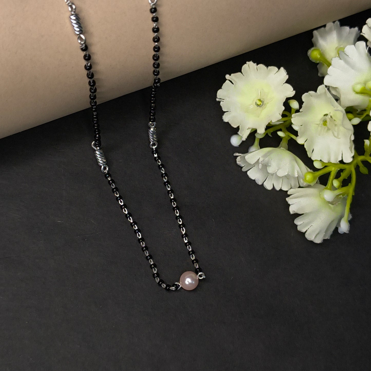 Silver Classic Pearl Mangalsutra