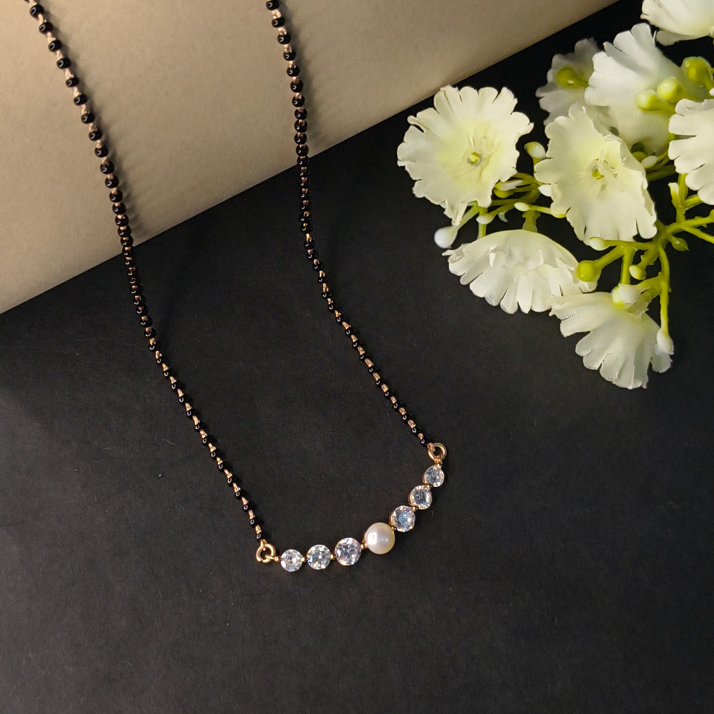 Rose Gold Plated Silver Aura Mangalsutra
