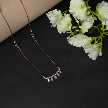 Rose Gold Plated Dewdrop Mangalsutra