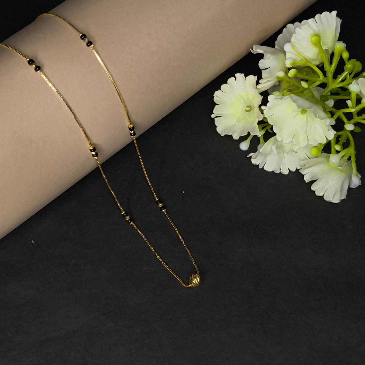 Gold Plated Aurora Beads Mangalsutra
