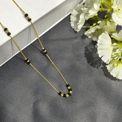 Gold Plated Silver Beads Mangalsutra