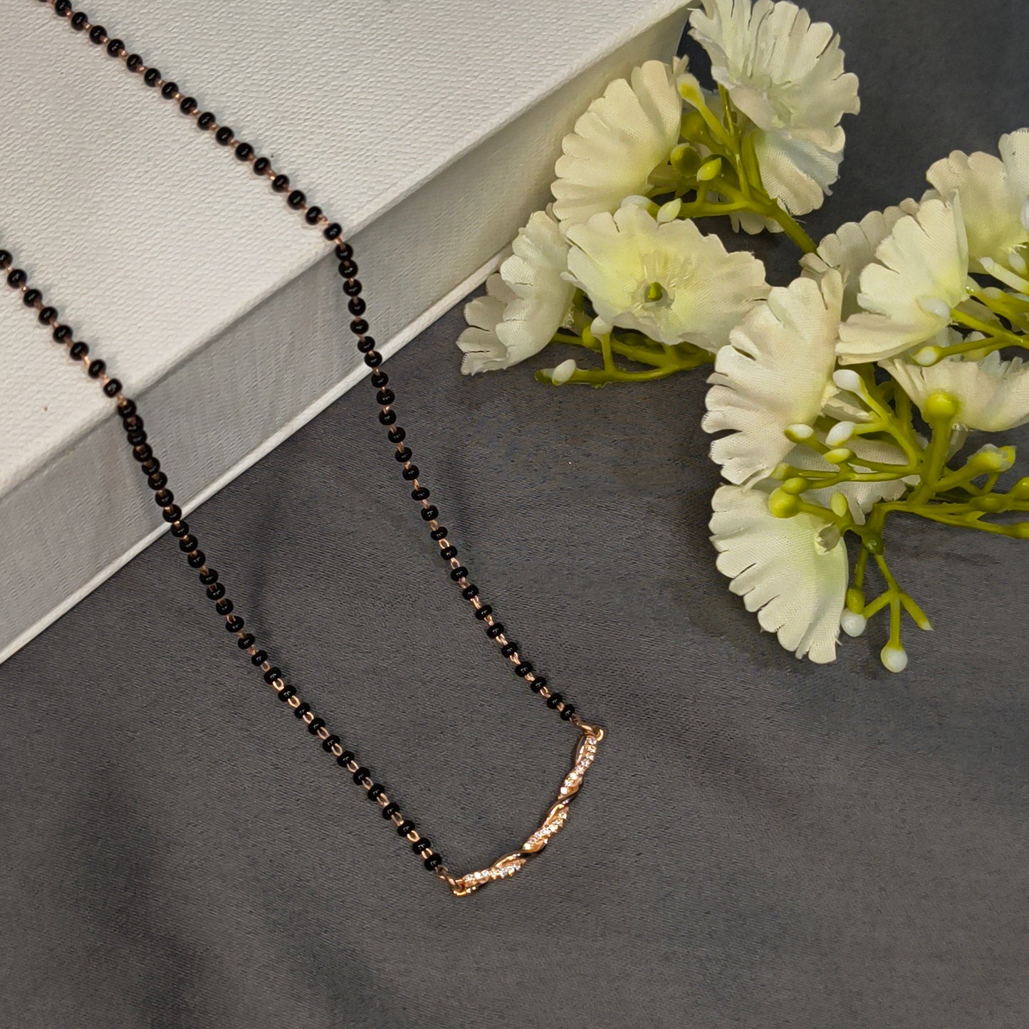 Rose Gold Plated Silver Minimalist Daily Wear Mangalsutra