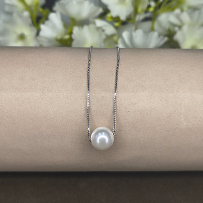 Silver Snow Pearl Necklace