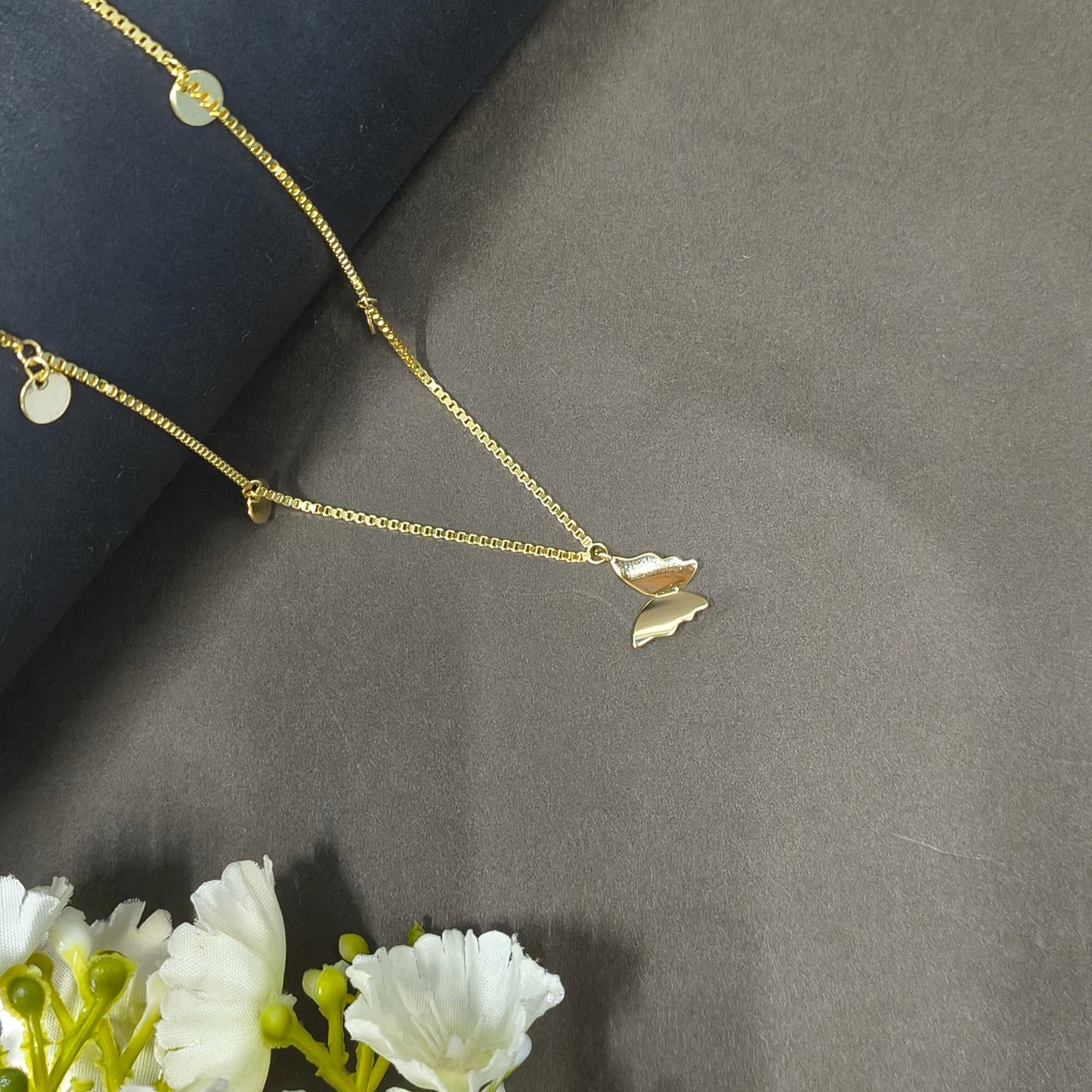 Gold Plated Butterfly Celeste Chain Necklace