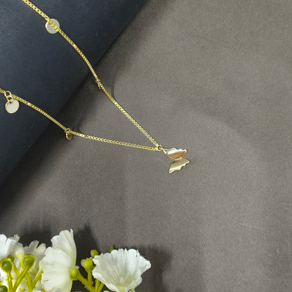 Gold Plated Butterfly Celeste Chain Necklace