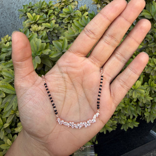 Rose Gold Plated Silver Drop Mangalsutra