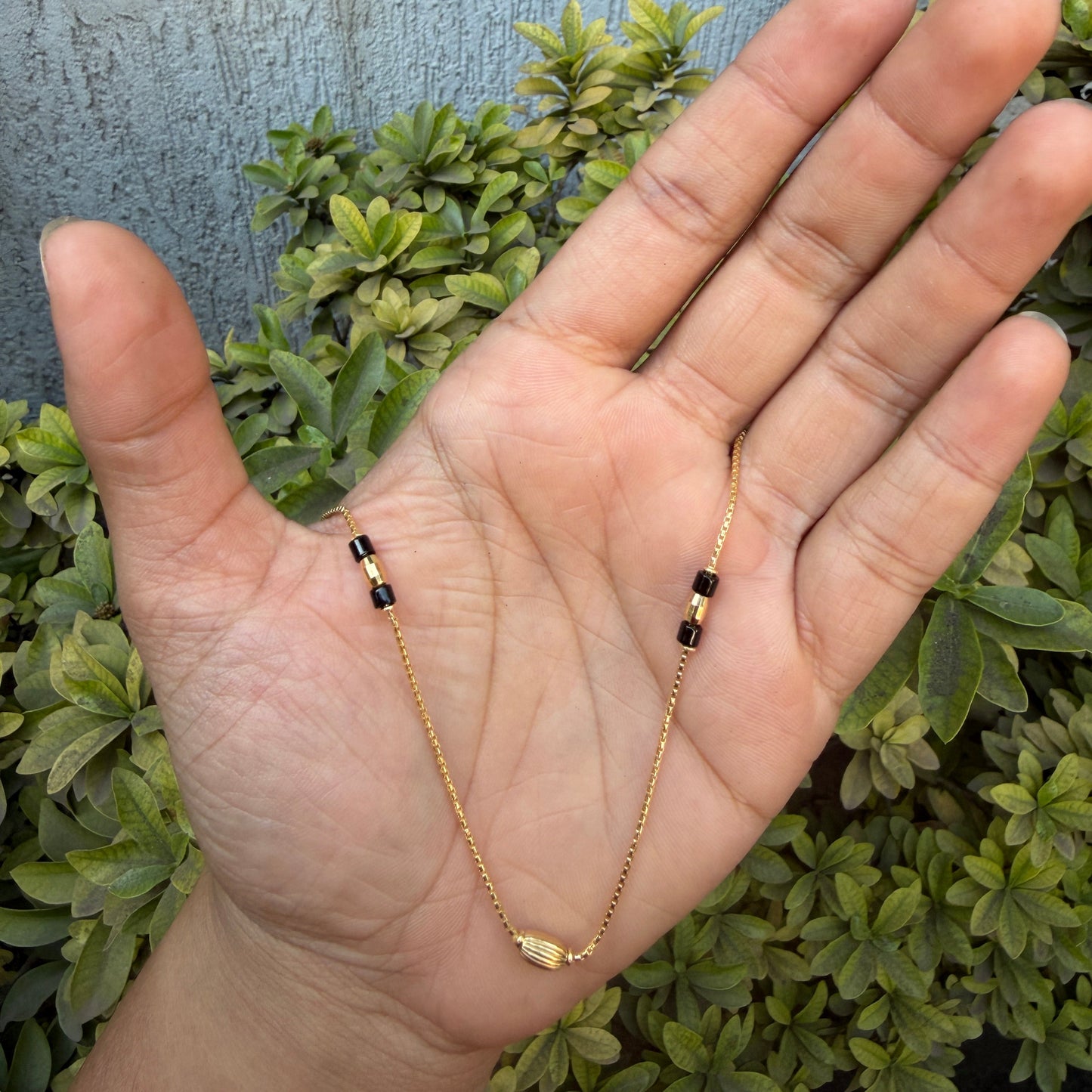 Gold Plated Aurora Beads Mangalsutra