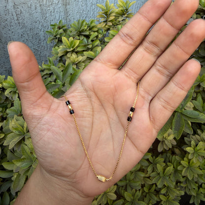 Gold Plated Aurora Beads Mangalsutra