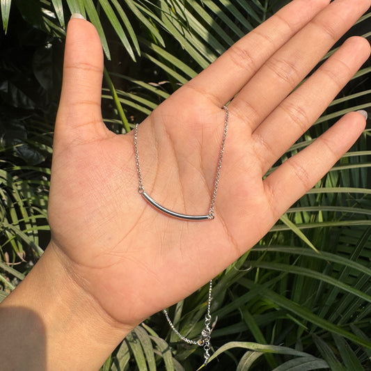 Silver Arc Necklace