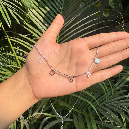 Silver LOVE Heart Pendant