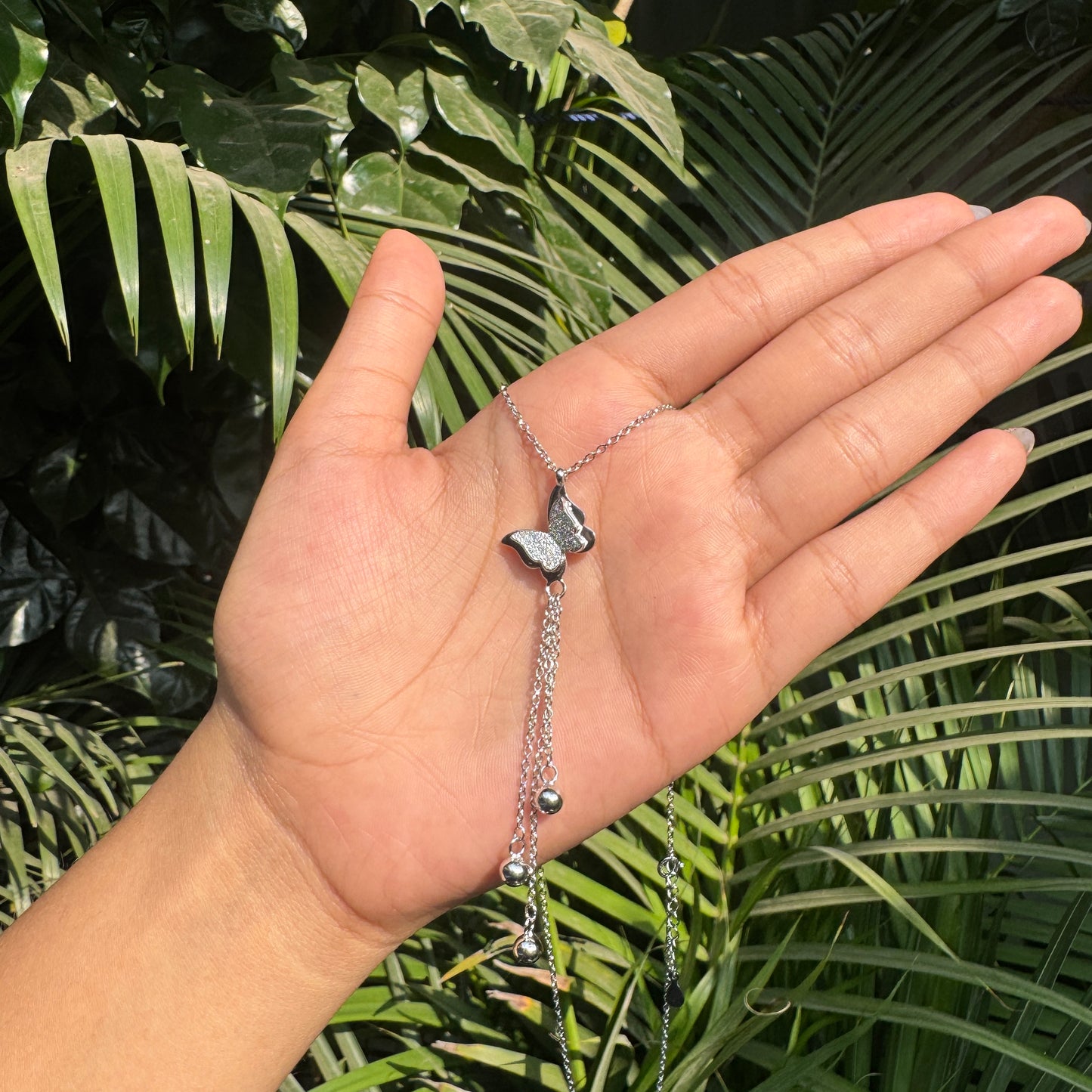 Silver Butterfly Effect Necklace