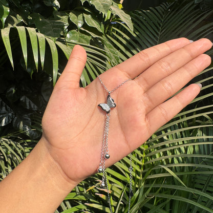 Silver Butterfly Effect Necklace