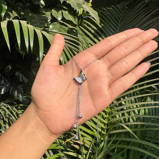 Silver Butterfly Effect Necklace