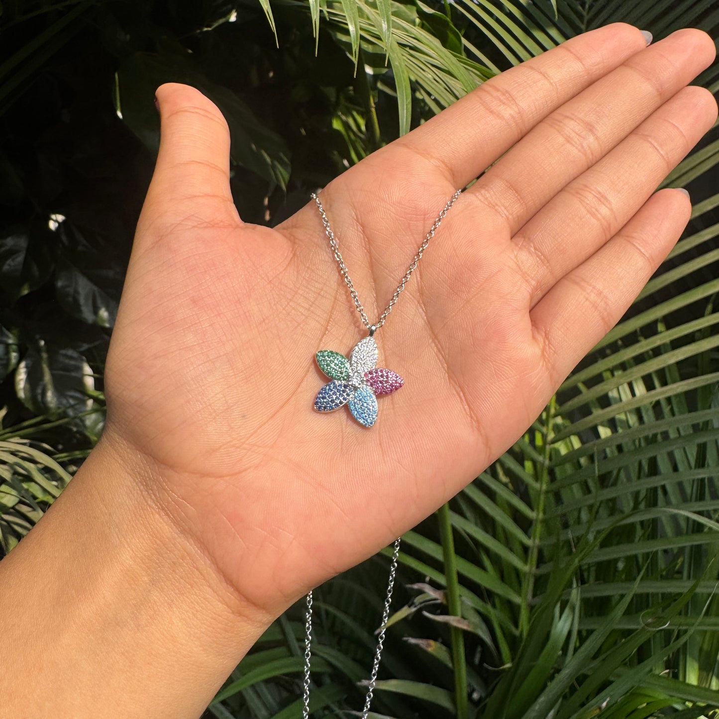 Silver Flower Necklace