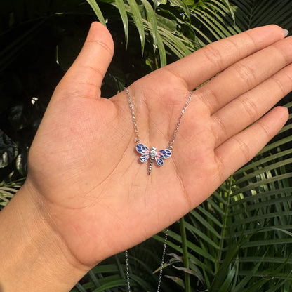Silver Dragonfly Pendant