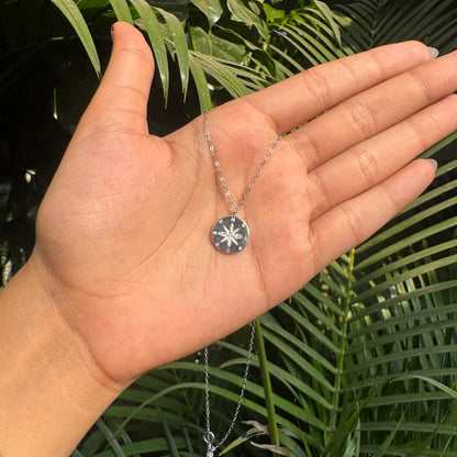 Silver Compass Pendant