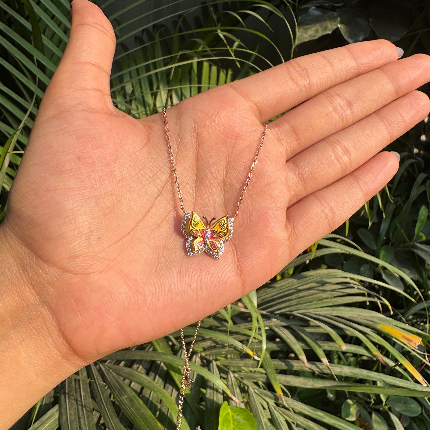Rose Gold Plated Monarch Pendant