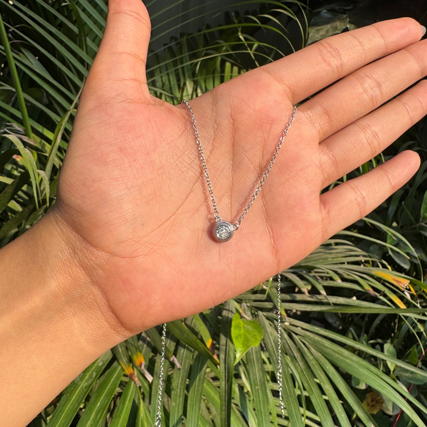 Silver Soliatire Pendant