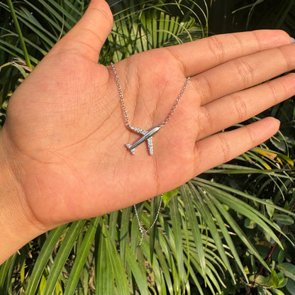 Silver Airplane Pendant