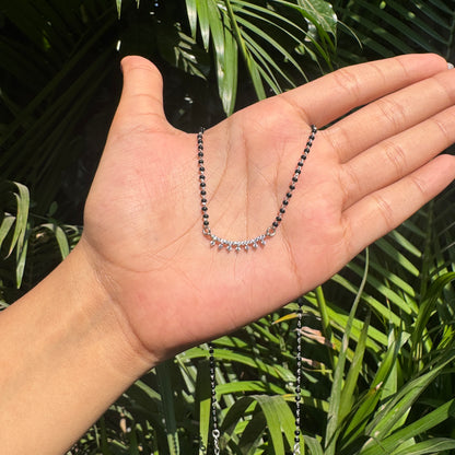 Silver Crown Pendant Mangalsutra