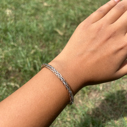Silver Twisted Rose Gold-Silver Bracelet