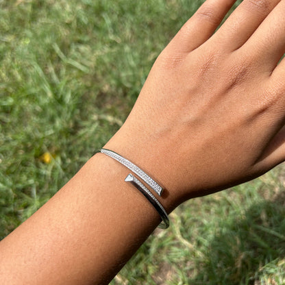 Silver Eclipse Line Bracelet