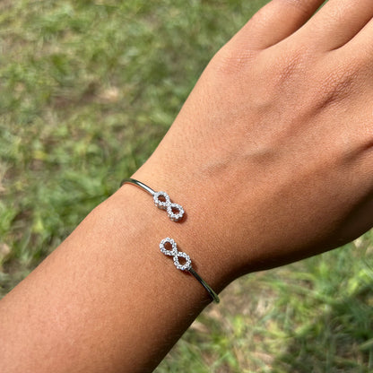 Silver Infinity Cuff Bracelet