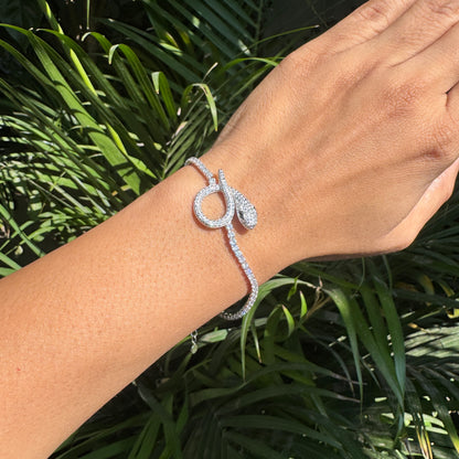 Silver Serpent Knot Bracelet
