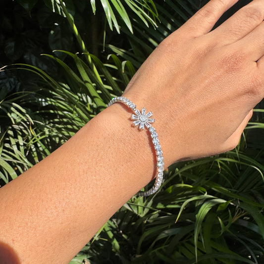 Silver Aurora Tennis Bracelet