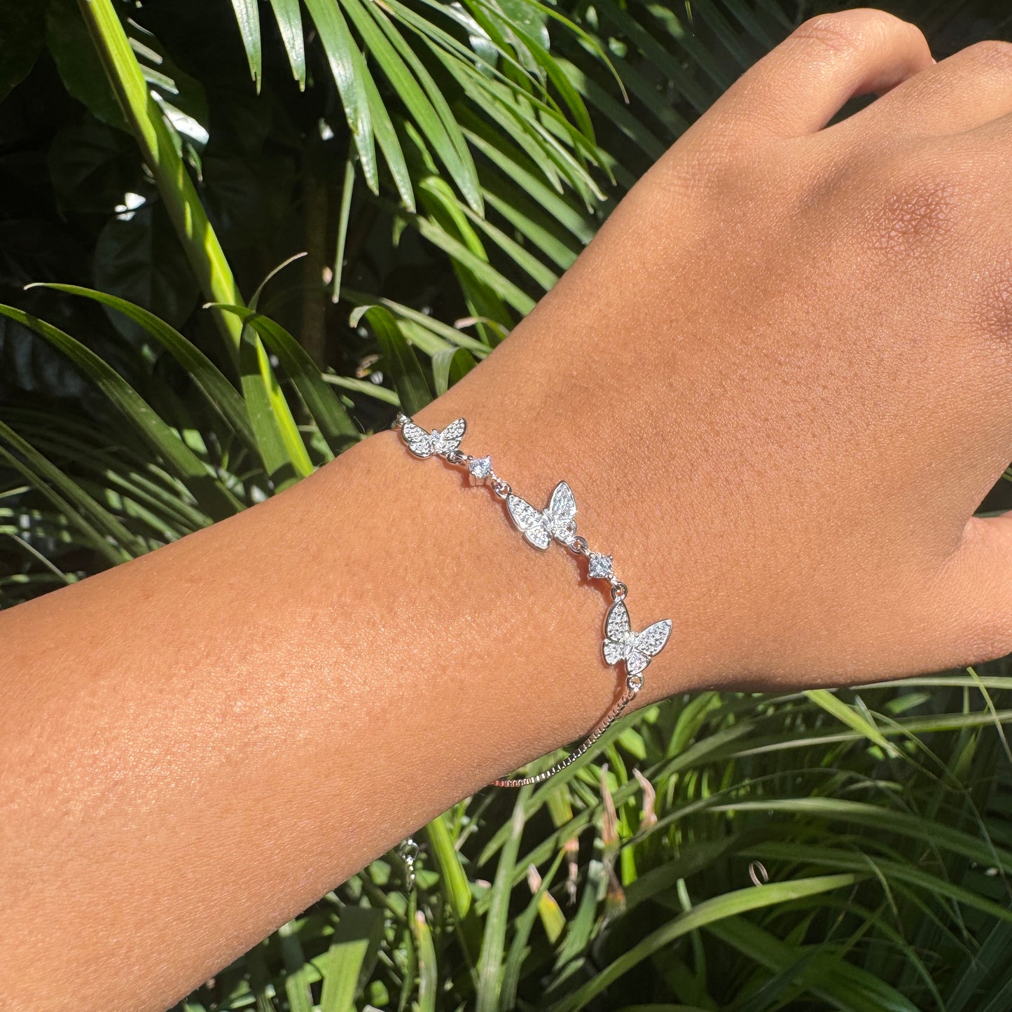 Silver Butterfly Kisses Bracelet