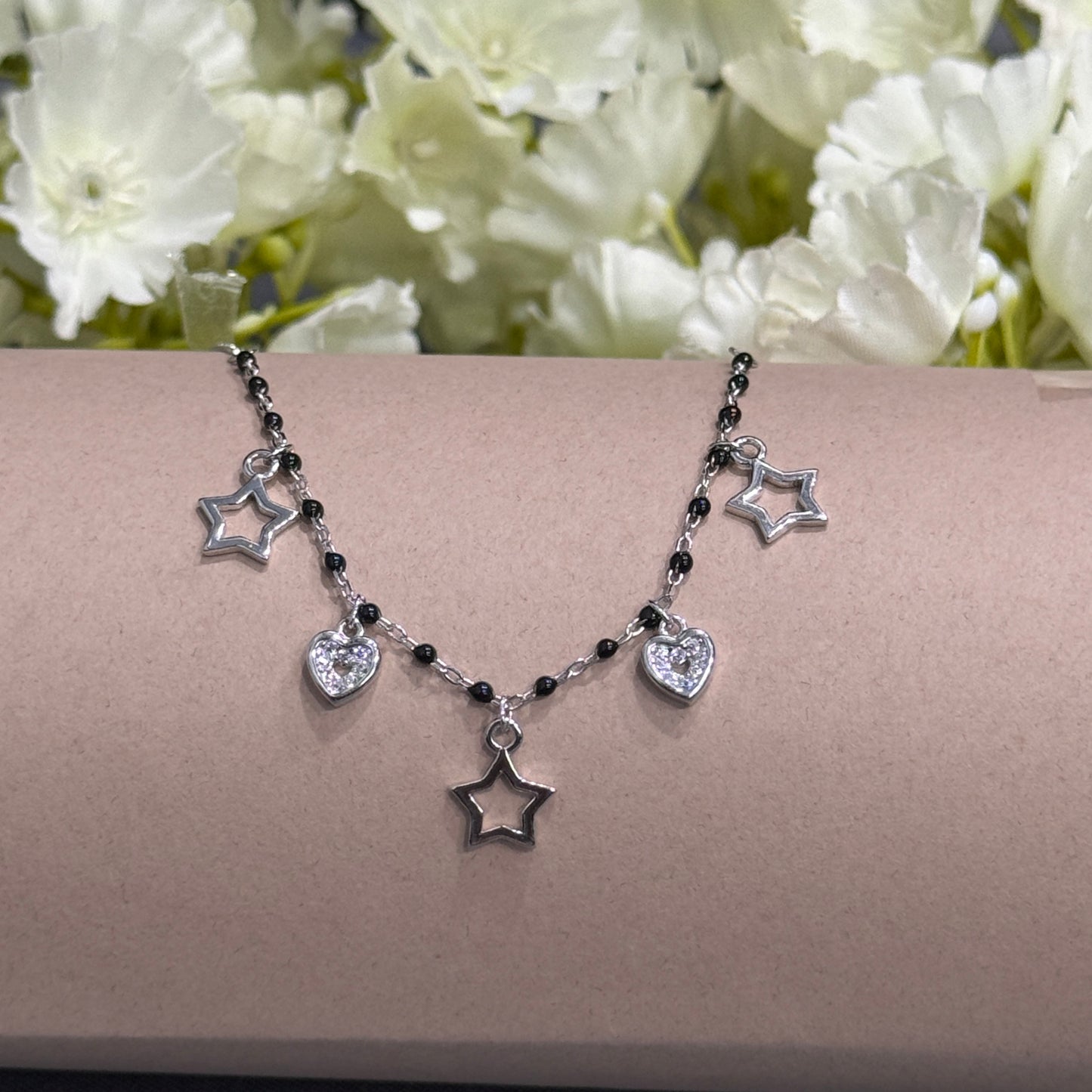 Silver Star & Heart Bracelet