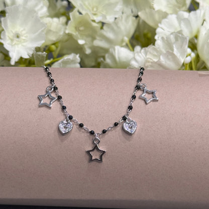 Silver Star & Heart Bracelet