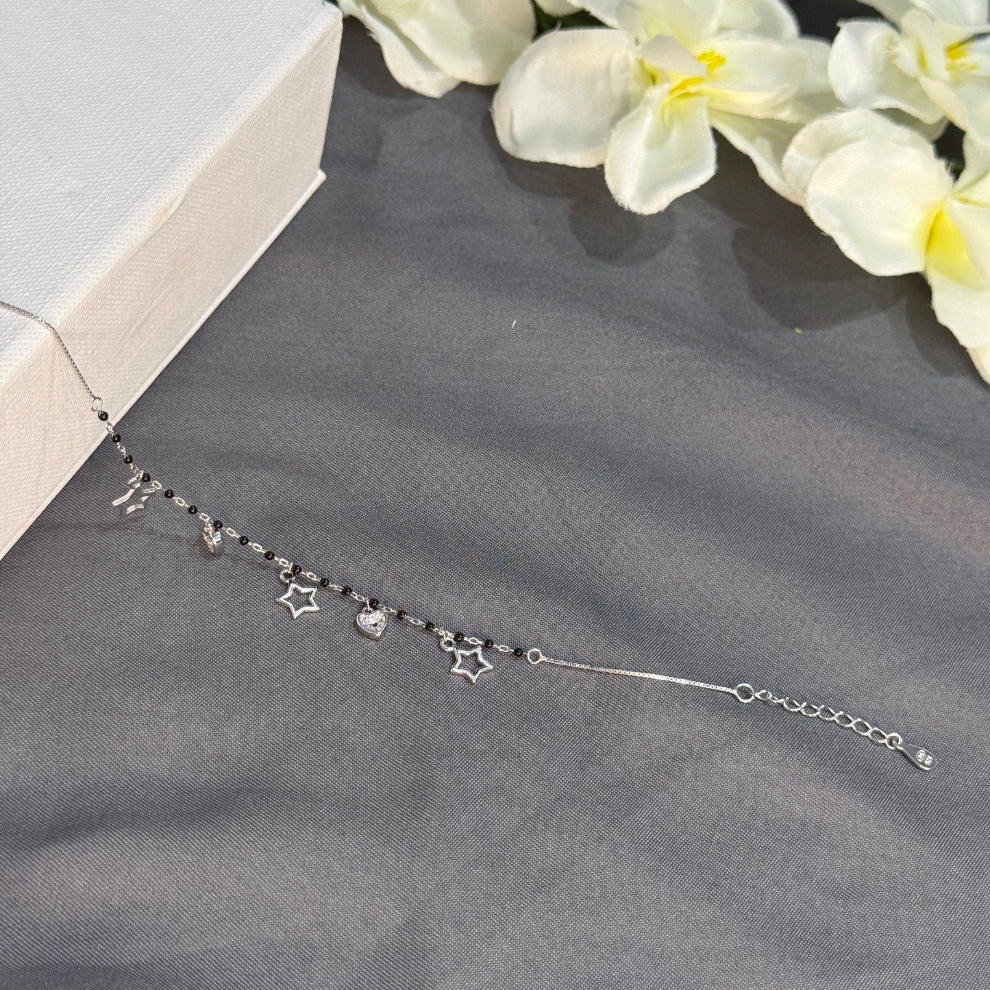 Silver Star & Heart Bracelet