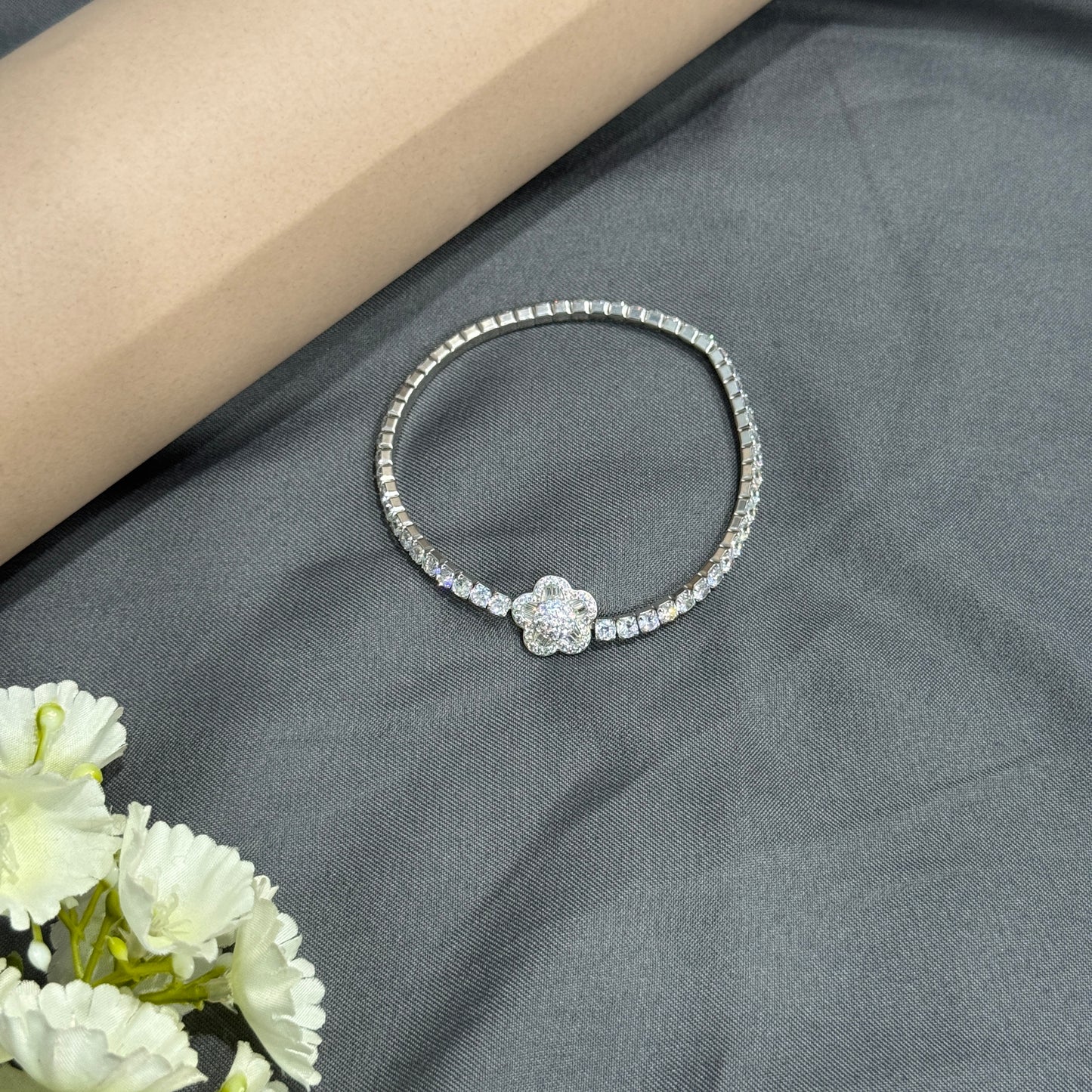 Silver Zenith Tennis Bracelet