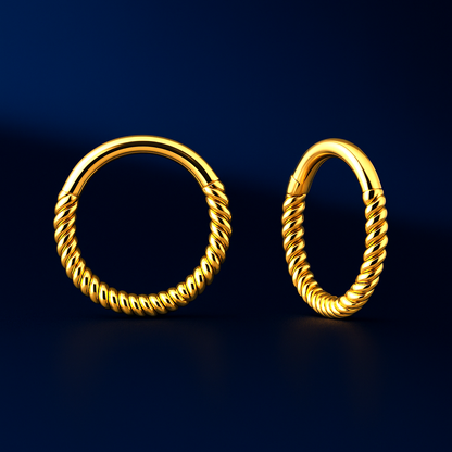 14K Solid Gold Daith Clicker