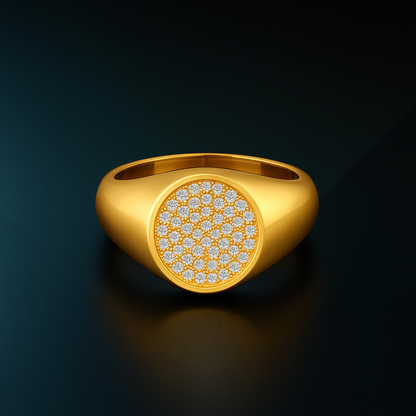 LAB Diamond Signet Ring