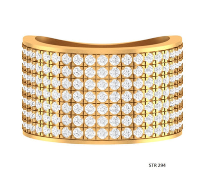 Unisex Lab Grown Diamond Cigar Ring