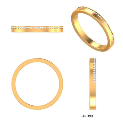 Solid Gold Pave Set Lab Grown Diamond Ring