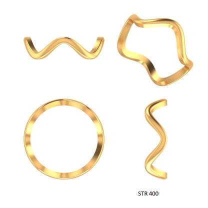 Zig Zag Wavy Solid Gold Ring