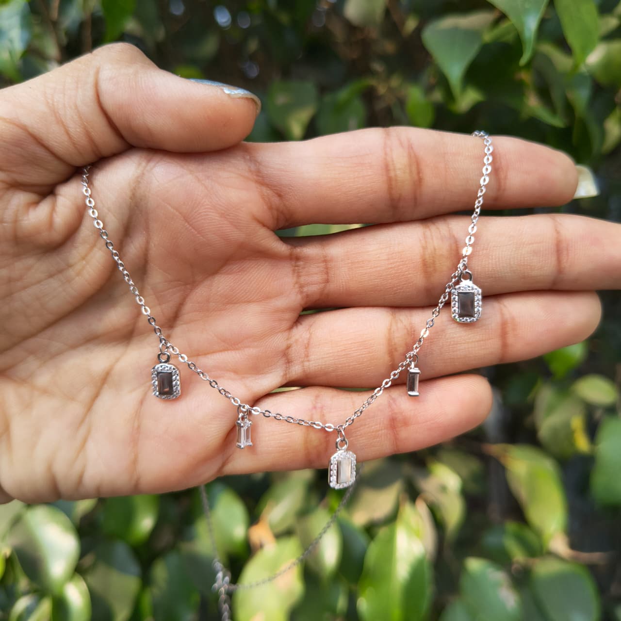 Silver Floating Charms Pendant