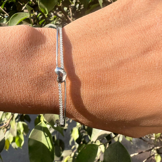 Silver Heartline Modern Bracelet