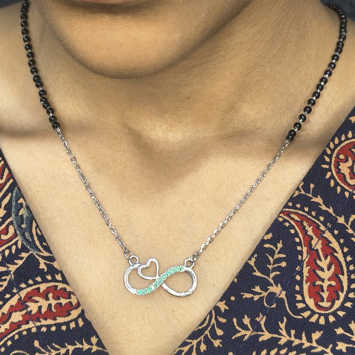 Silver Infinity Chain Mangalsutra