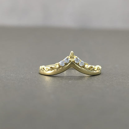 Aurelia Lab Grown  Diamond  V Band ring