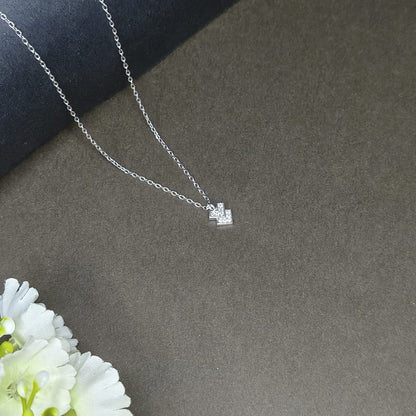 Silver Interlocking Loop Necklace