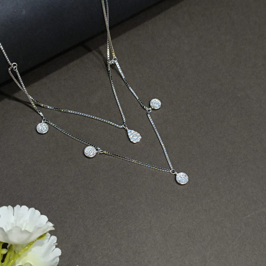 Silver Sparkle Stack Necklace