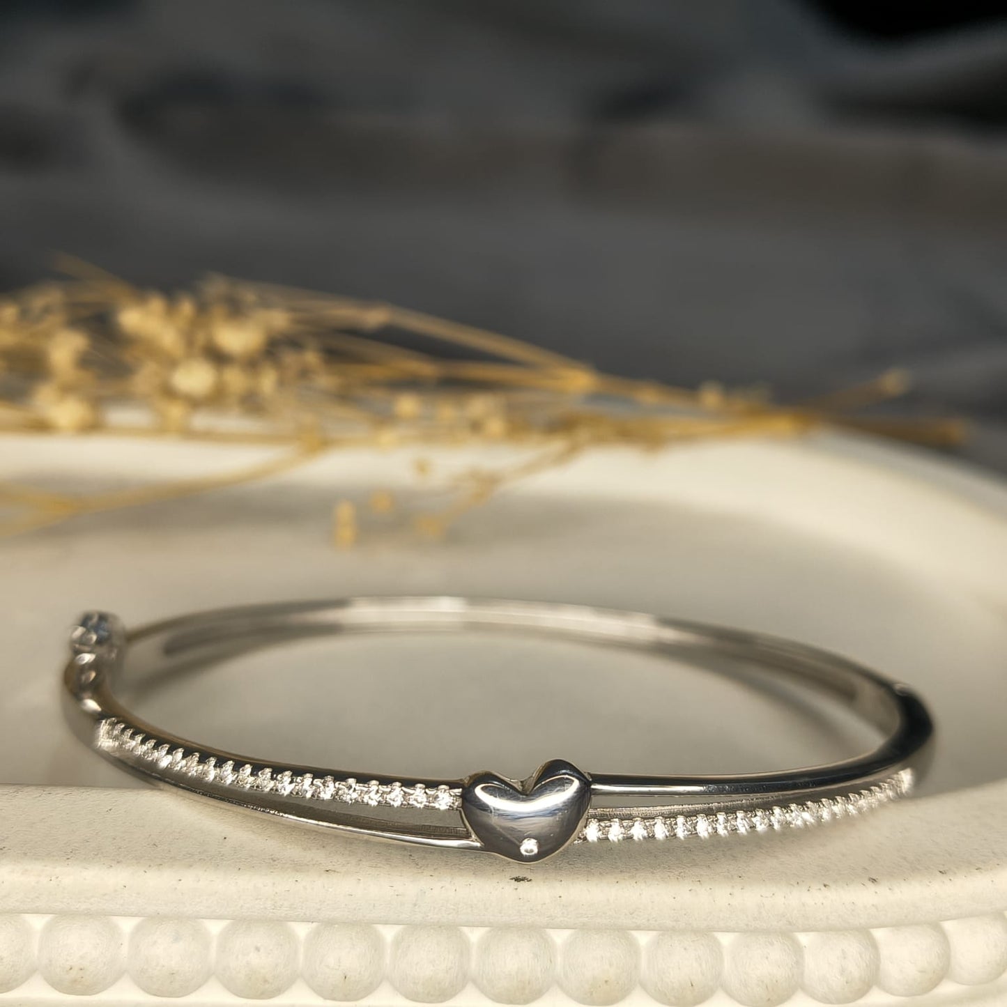 Silver Heartline Modern Bracelet