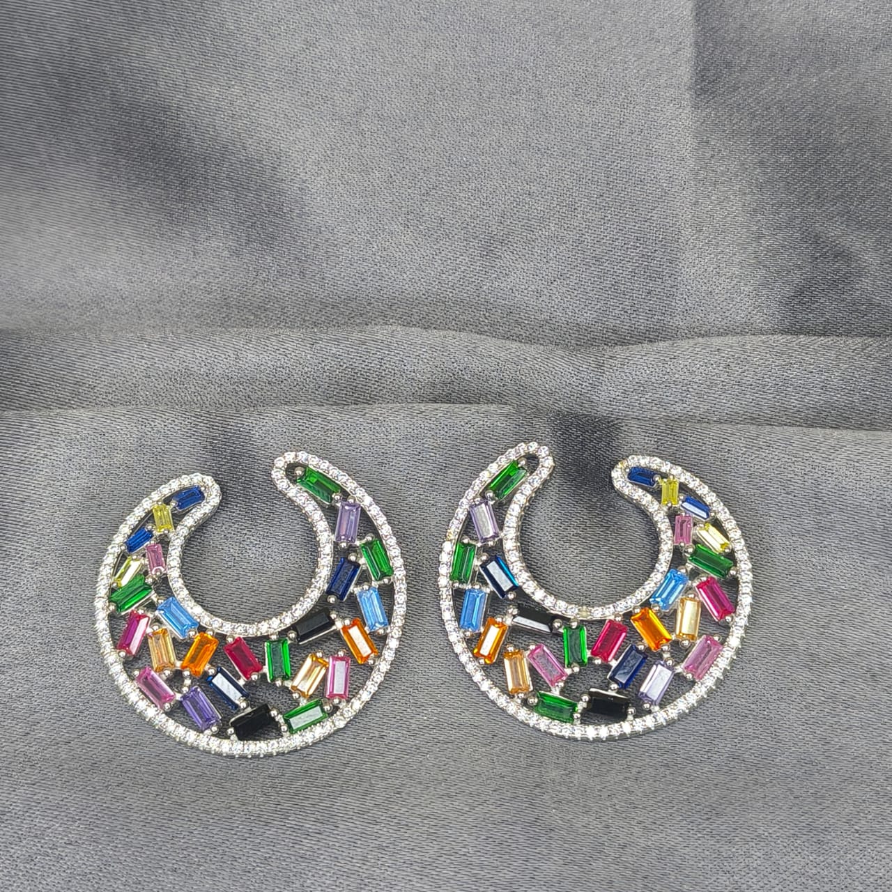 Silver Sterling Rainbow Earring