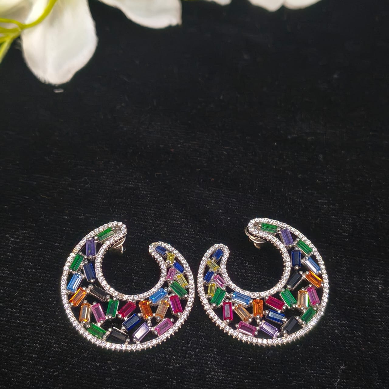 Silver Sterling Rainbow Earring