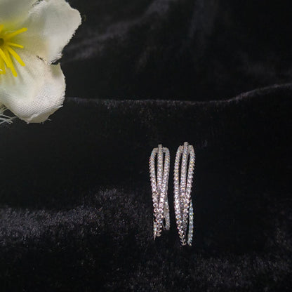 Silver Modern Luxe Hoop Earrings
