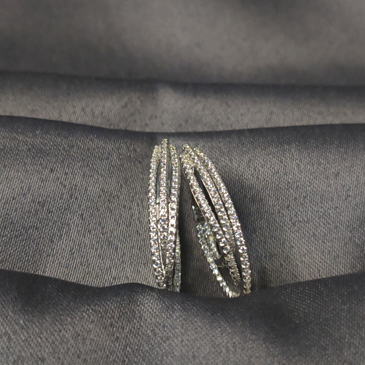 Silver Modern Luxe Hoop Earrings